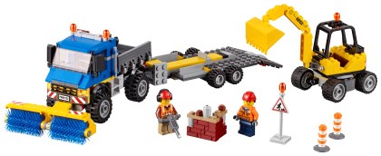 lego city great vehicles sweeper & excavator 60152